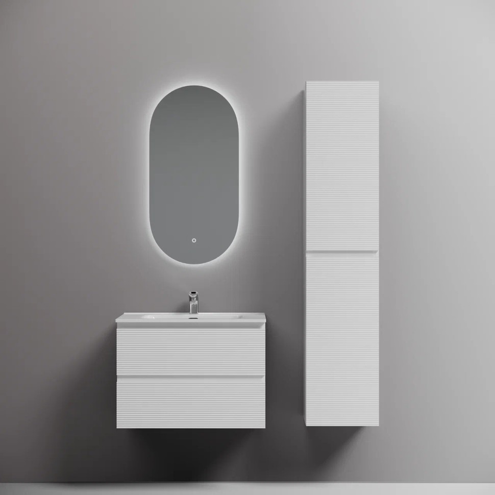 Тумба подвесная SANCOS Folk 690х445х500, c двумя ящиками оснащенными доводчиками, Bianco, арт.FL70W