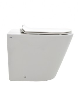AQM3001 Унитаз напольный приставной сиденьем SoftClose, технология смыва Rimless. 580x370x430