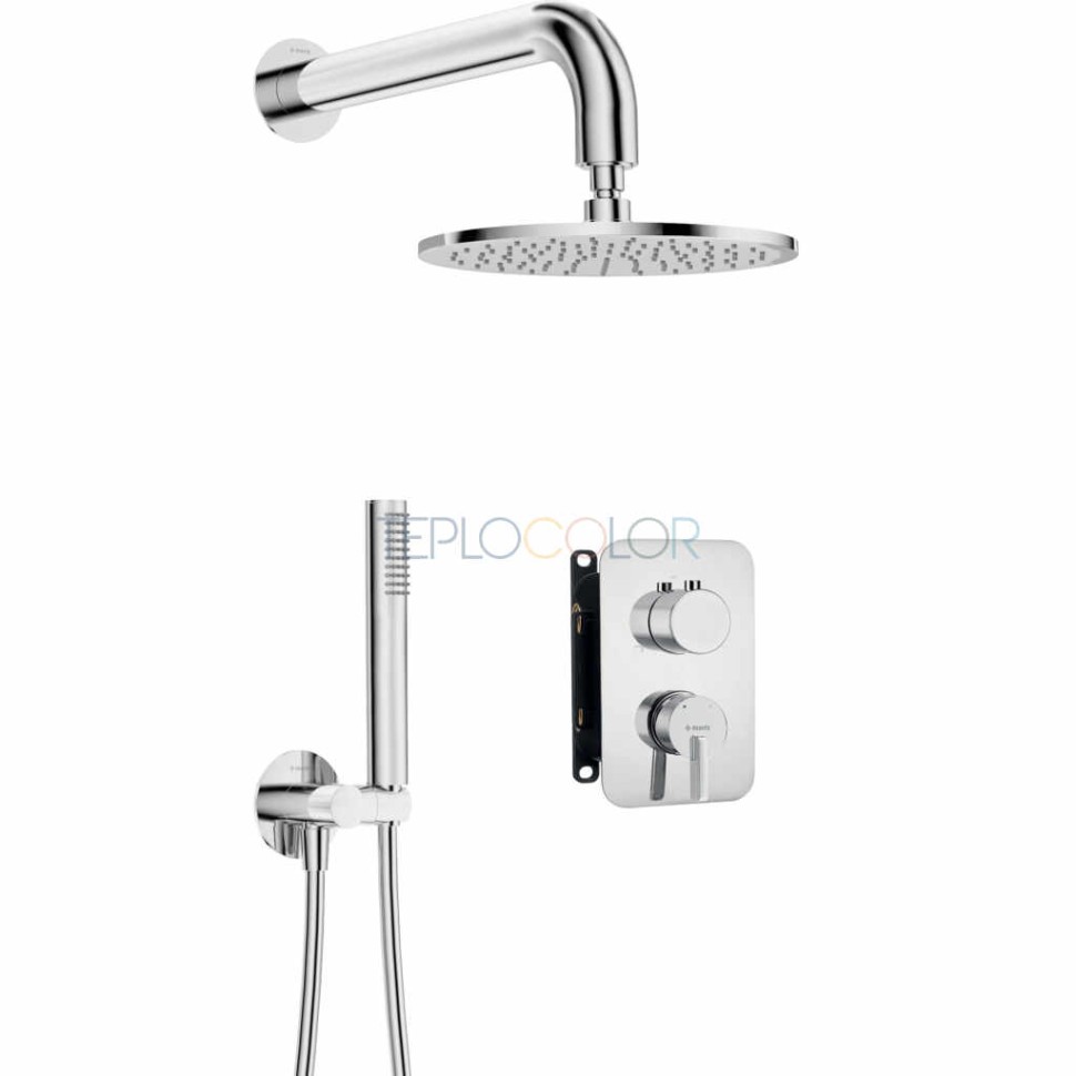 Набор для душа скрытого монтажа, со смешивающим BOXом - с верхним душем