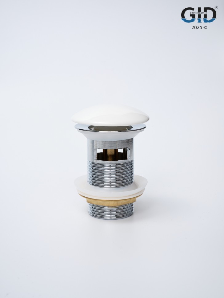 Донный клапан Gid с переливом Wh100-1 71102K белый 7x7x10