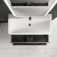 AQM900410BR &quot;S4&quot; тумба под умывальник подвесная 100 см., цвет бежевый.