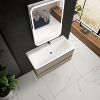 AQM900410BR &quot;S4&quot; тумба под умывальник подвесная 100 см., цвет бежевый.