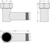 Уголок переходной (G 1&quot; НГ х G 3/4&quot; НР)