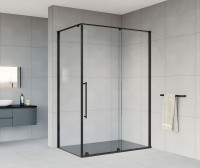 Душевой уголок Arno VSR-1A9012CLB, 1200*900, черный, стекло прозрачное