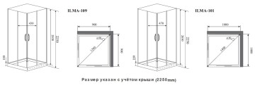 Timo Premium ILMA 109 душевая кабина (90*90*222)