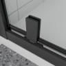 Душевая дверь Veconi Ottimo P30 B, 800x1900, черный матовый, стекло тонированное матовое