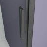 Душевая дверь Veconi Ottimo P30 B, 800x1900, черный матовый, стекло тонированное матовое