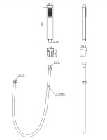 Ручной душ со шлангом и держателем BelBagno LUCE LUC-DFS-NERO