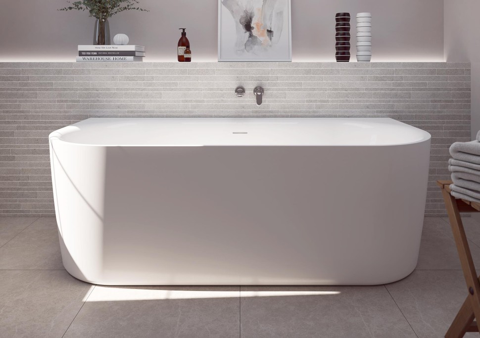 Акриловая ванна CEZARES METAURO-INT-Wall-180-80-60-W-MATT