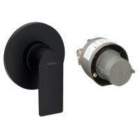Смеситель для душа Hansgrohe Rebris E (внешняя и скрытая часть) 72658670 черный матовый