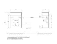 База под раковину подвесная BelBagno PIETRA MINI-460-1A-SO-SCM-R Stucco Cemento