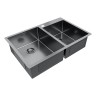 Мойка нерж. сталь KRONER 78/2S, PM237851-GM, вороненая сталь, 780х510мм, Paulmark