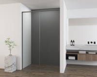 Душевая дверь Ultima VDS-7UL100CLGM, 1000, вороненая сталь, стекло прозрачное