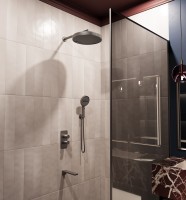 Душевой комплект Domus VSFW-5DM1GM встраиваемый, 3 режима, вороненая сталь