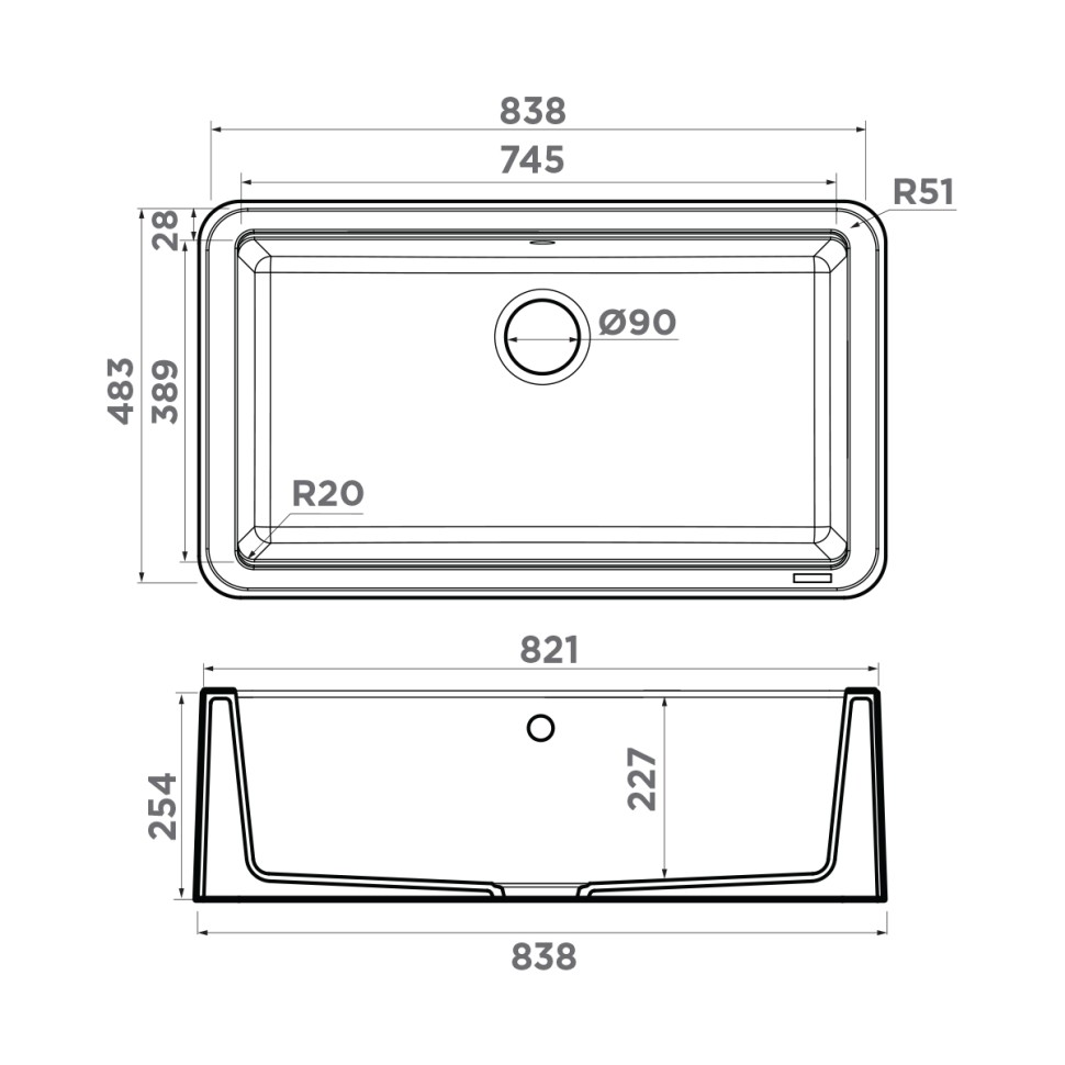 Кухонная мойка Omoikiri Tarento 83-BL Tetogranit/черный