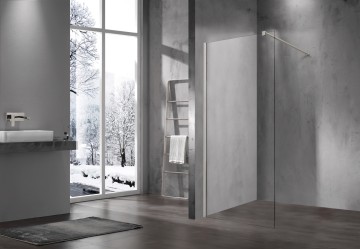 Душевая перегородка Волк-Ин (Walk-In) VSW-1H900CLBN, 900*2000, брашированный никель, стекло прозрачное