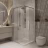 Душевое ограждение Niagara Nova NG-3623-34 (90х90х195) квадрат,хром,двери раздвижные,стекло шиншилла,1 место
