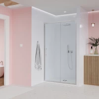 Душевая дверь Veconi Evo 100 CH, 1000x1950, хром, стекло прозрачное