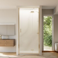 Душевая дверь Veconi Vianno VN-73RG/R, 800x1950, Золото брашинг, стекло дождь