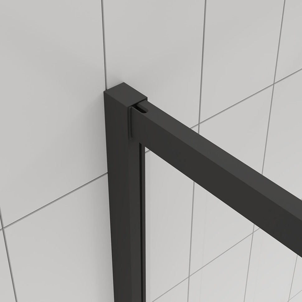 Душевой угол Veconi Evo 300 B, 1200х800x1950, черный матовый, тонированное матовое стекло