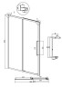 Дверь в нишу Grossman Cosmo 100.K33.02.140.21.00 (140х195) черный матовый,стекло прозрачное,раздвижная, 1 место