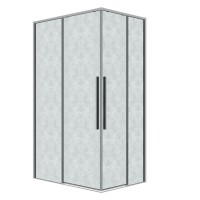 Душевое ограждение Grossman Galaxy 1/2.K33.01.80.10.02-1/2.K33.01.11L.10.02 (80х110х195) раздвижная,хром,стекло шиншилла,2 места