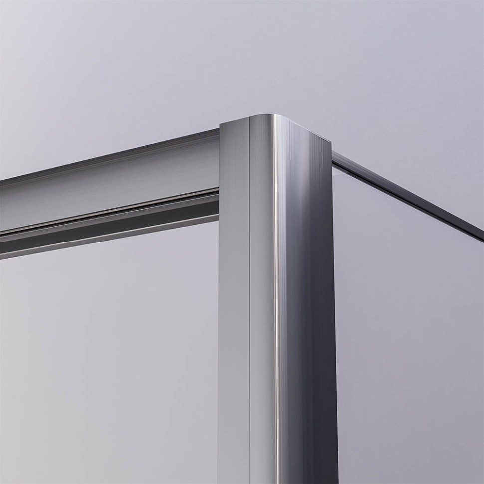 Душевой угол раздвижной Veconi Premium Ptato 300 SP GR-R, 1700х900x2000, брашированный графит, стекло прозрачное