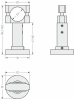 Кронштейн напольный d 32 мм (для ДР Эстет) / 2шт.