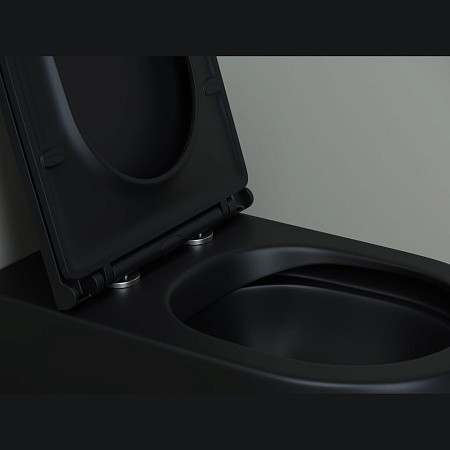 Напольный приставной унитаз Metropol Rimless CN4004MB