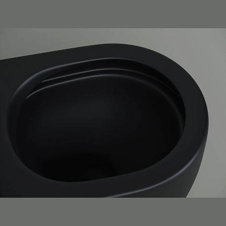 Напольный приставной унитаз Metropol Rimless CN4004MB