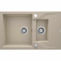 Гранитная мойка, 1.5-чаши с осушкой
