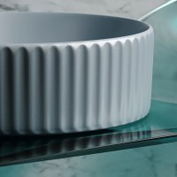 Умывальник чаша накладная круглая (цвет Серо-x