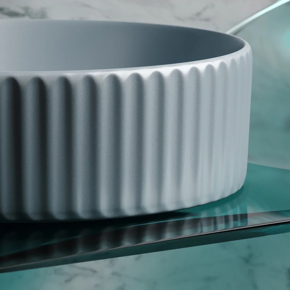 Умывальник чаша накладная круглая (цвет Серо-x