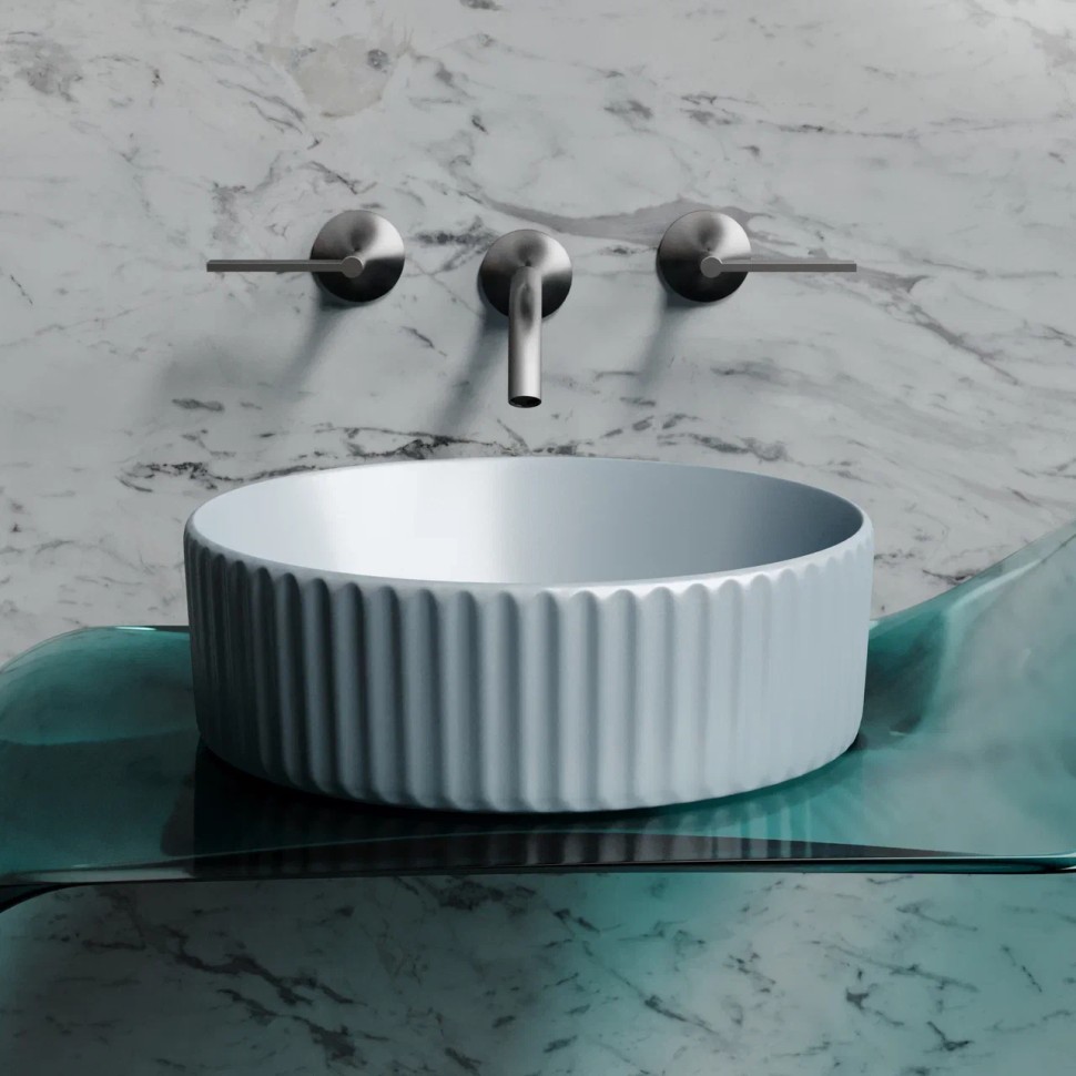 Умывальник чаша накладная круглая (цвет Серо-x