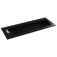 Раковина накладная мебельная CERAMICANOVA Grace прямоугольная 1210x457x137 с тремя отверстиями под смеситель цвет черный матовый CN7024MB