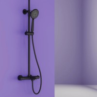 Душевая стойка SANCOS Game для душа с термостатическим смесителем, цвет черный матовый, арт. SC3001MB