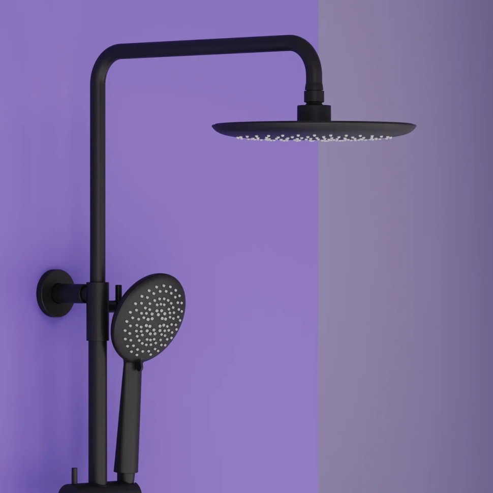 Душевая стойка SANCOS Game для душа с термостатическим смесителем, цвет черный матовый, арт. SC3001MB