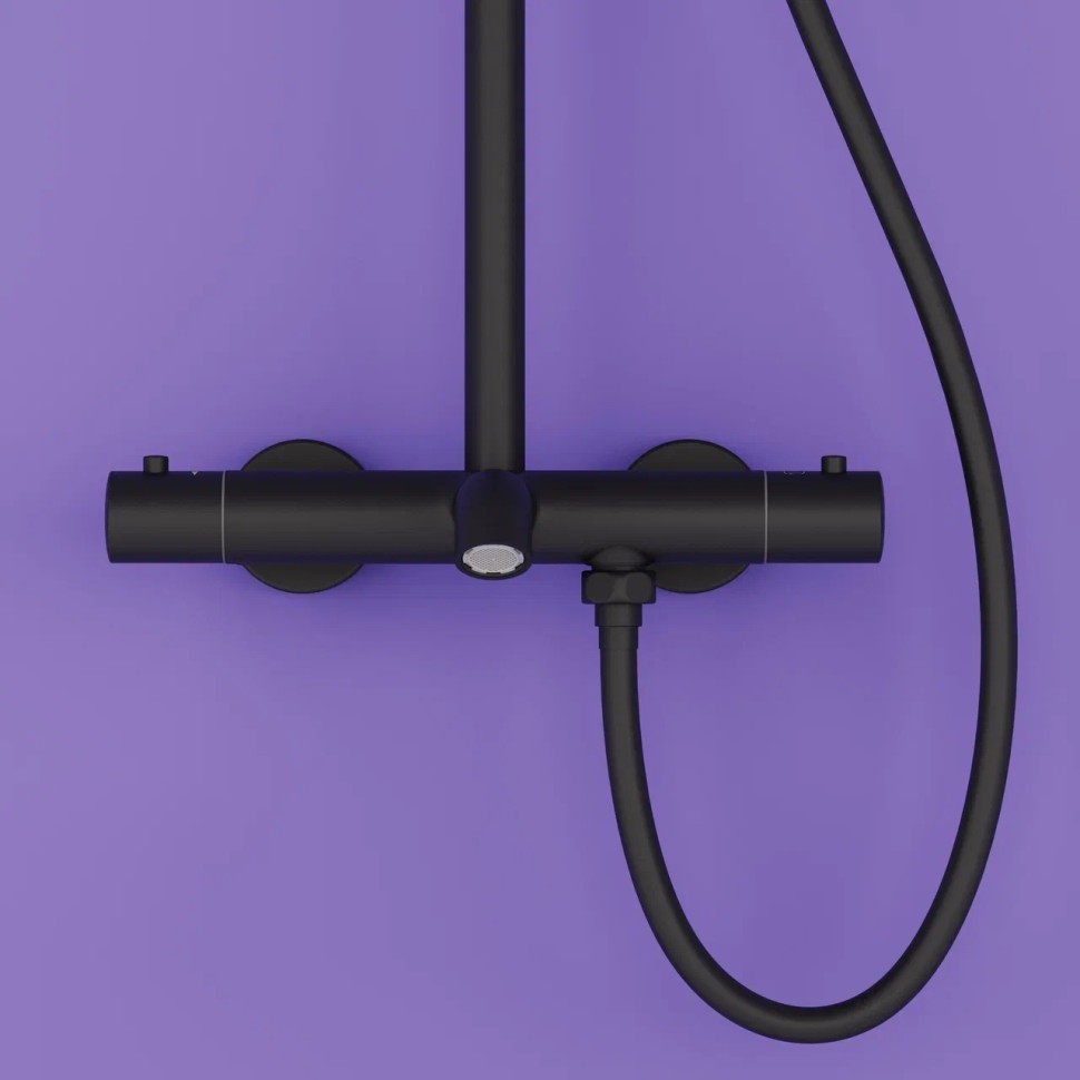 Душевая стойка SANCOS Game для душа с термостатическим смесителем, цвет черный матовый, арт. SC3001MB