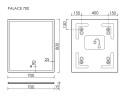 Зеркало для ванной комнаты SANCOS Palace 700х800 с подсветкой, арт. PA700