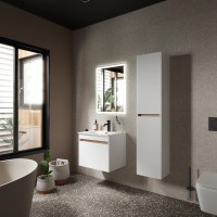 Тумба подвесная SANCOS Smart 590х450х500, c двумя ящиками оснащенными доводчиками, белый глянец , арт. SM60W