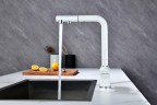 Смеситель для кухни SERPENTINE, белый матовый, Se213222-WH, Paulmark