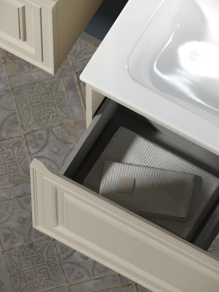 Тумба подвесная SANCOS Very 995х445х406, c одним ящиком оснащенным доводчиками, леавая , Beige Soft , арт.VR100LCE