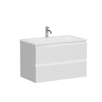 Тумба подвесная SANCOS Folk 790х445х500, c двумя ящиками оснащенными доводчиками, Bianco, арт.FL80W