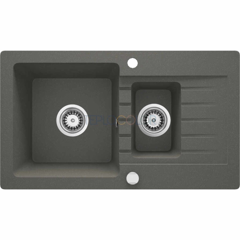 Гранитная мойка, 1.5-чаши с осушкой