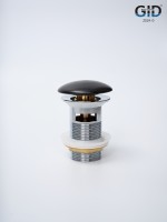 Донный клапан Gid с переливом Blm100-1 74407K черный матовый 7x7x10