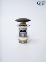 Донный клапан Gid с переливом Blm100-1 74407K черный матовый 7x7x10