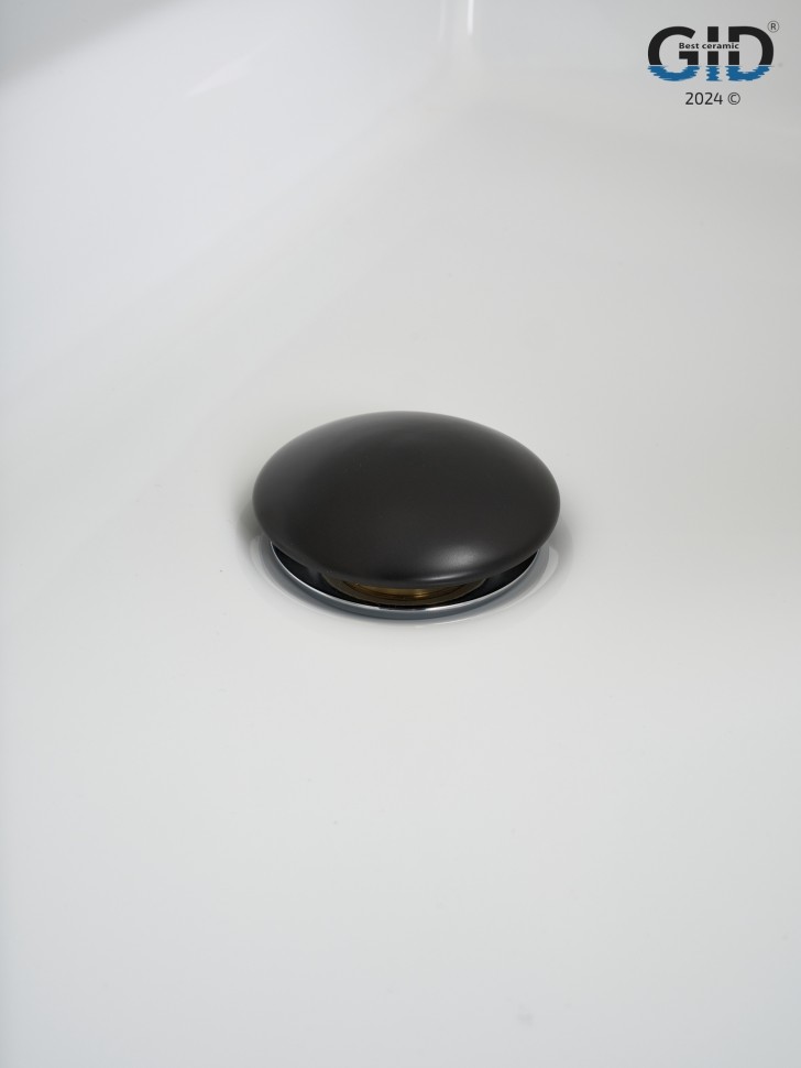 Донный клапан Gid с переливом Blm100-1 74407K черный матовый 7x7x10