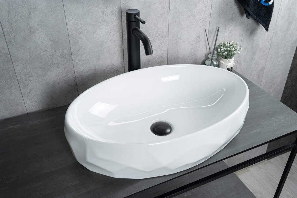 Раковина Gid 9030wx 51241 накладная белая 60x40x15