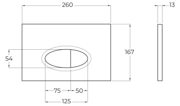Кнопка смыва BelBagno BB052BL, белая глянцевая