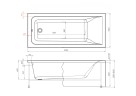 Акриловая ванна с каркасом Uperwood Infinity 170x70 см, белая